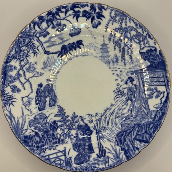 Royal Crown Derby Blue Mikado Dinner Plates Set of 6. - Picture 5 of 13